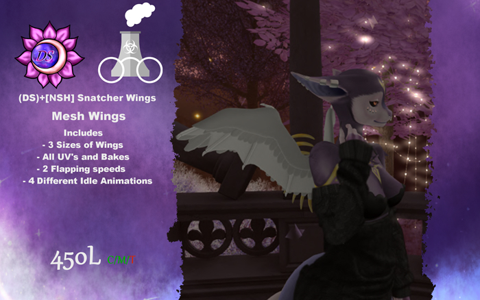 Second Life Marketplace - (DS)+[NSH] Snatcher Wings V3.0
